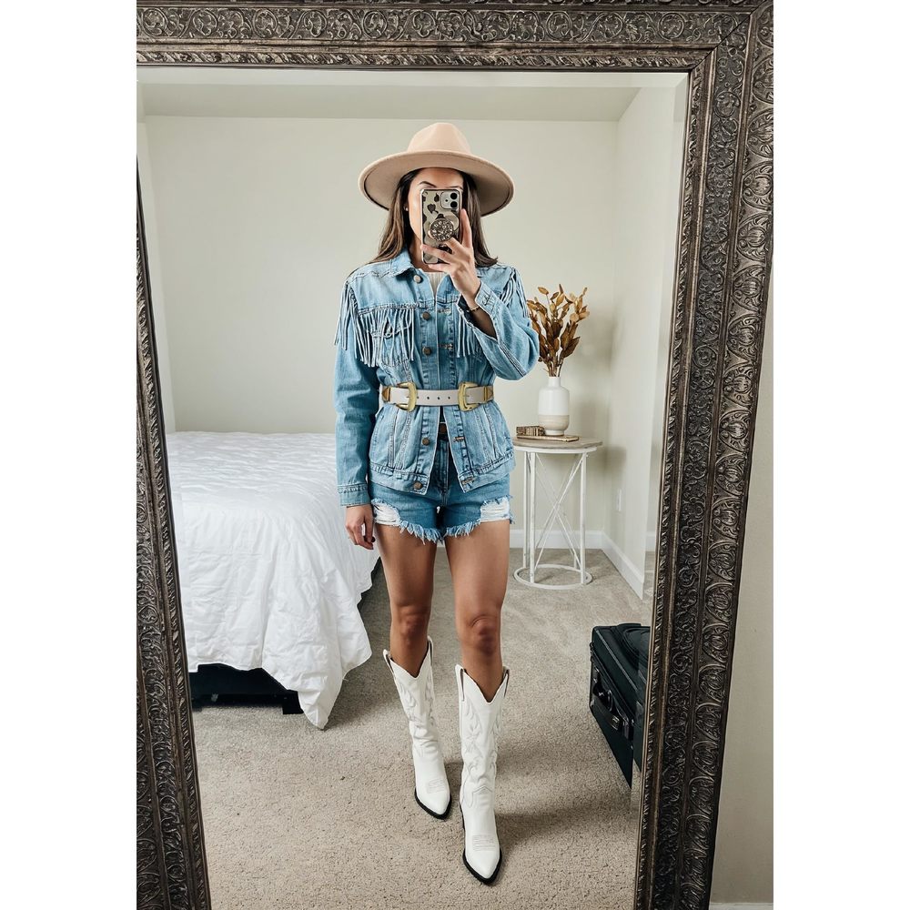 Double Buckle Western Waist Belt For Women Boho C… - image 3